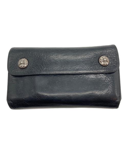 CHROME HEARTS（クロムハーツ）CHROME HEARTS (クロムハーツ) WAVEロングウォレット ブラックの古着・服飾アイテム