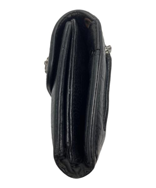 CHROME HEARTS（クロムハーツ）CHROME HEARTS (クロムハーツ) WAVEロングウォレット ブラックの古着・服飾アイテム