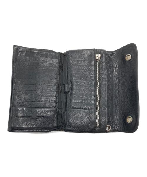 CHROME HEARTS（クロムハーツ）CHROME HEARTS (クロムハーツ) WAVEロングウォレット ブラックの古着・服飾アイテム