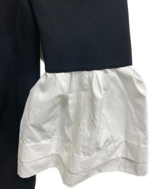 CELFORD（セルフォード）CELFORD (セルフォード) ペプラムニットコンビプルオーバー ブラック サイズ:38の古着・服飾アイテム