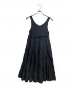 Y'sワイズ）の古着「ノースリーブワンピース」｜ブラック