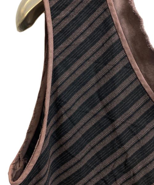 yohji yamamoto+noir（ヨウジヤマモトプリュスノアール）yohji yamamoto+noir (ヨウジヤマモトプリュスノアール) ノースリーブワンピース ブラウン サイズ:2の古着・服飾アイテム