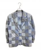 J.PRESSジェイプレス）の古着「パッチワークテーラードジャケット」｜ブルー