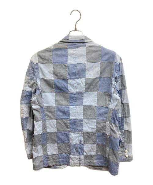 J.PRESS（ジェイプレス）J.PRESS (ジェイプレス) パッチワークテーラードジャケット ブルー サイズ:Lの古着・服飾アイテム