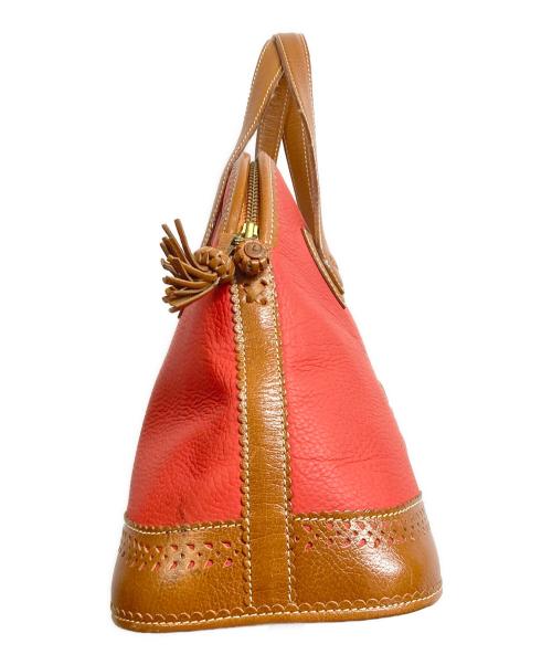 LOEWE（ロエベ）LOEWE (ロエベ) カットワーク切替2WAYバッグ レッドの古着・服飾アイテム