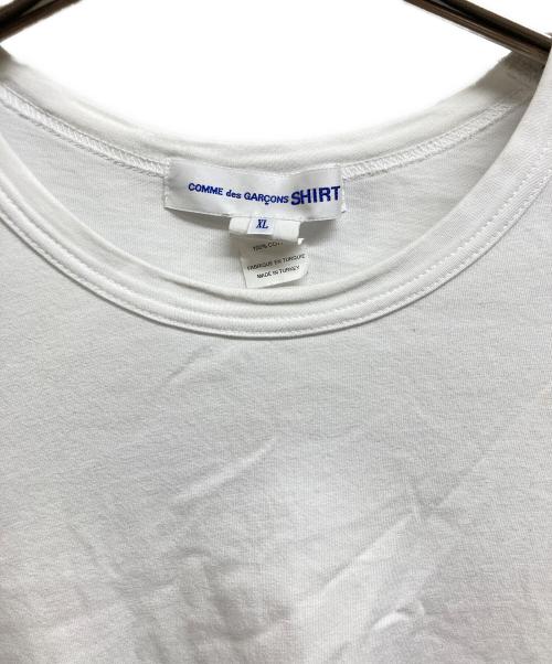 COMME des GARCONS SHIRT（コムデギャルソンシャツ）COMME des GARCONS SHIRT (コムデギャルソンシャツ) cotton jersey plain with CDG SHIRT ホワイト サイズ:XLの古着・服飾アイテム