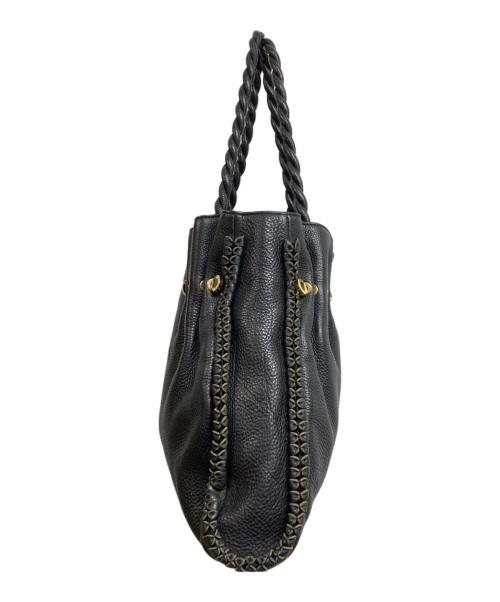 BVLGARI（ブルガリ）BVLGARI (ブルガリ) ツイストハンドルバッグ ブラックの古着・服飾アイテム
