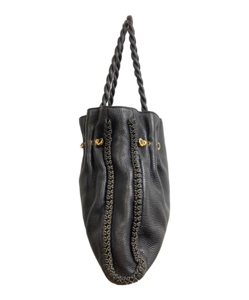 BVLGARI（ブルガリ）BVLGARI (ブルガリ) ツイストハンドルバッグ ブラックの古着・服飾アイテム