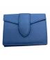 SMYTHSON (スマイソン) コンパクトウォレット ブルー：10000円