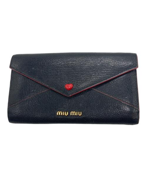 MIU MIU（ミュウミュウ）MIU MIU (ミュウミュウ) 長財布 ブラックの古着・服飾アイテム