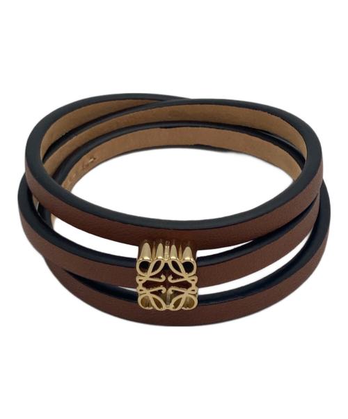 LOEWE（ロエベ）LOEWE (ロエベ) ツイスト バングルM ブラウンの古着・服飾アイテム