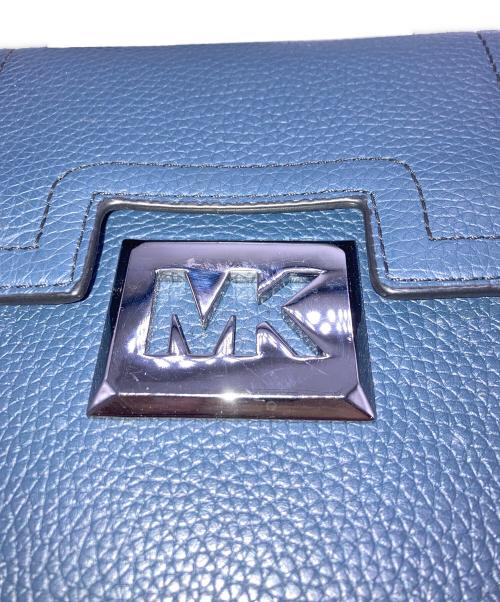 MICHAEL KORS（マイケル・コース）MICHAEL KORS (マイケルコース) レザーショルダーバッグ ネイビーの古着・服飾アイテム