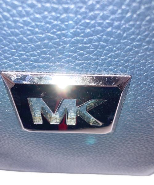 MICHAEL KORS（マイケル・コース）MICHAEL KORS (マイケルコース) レザーショルダーバッグ ネイビーの古着・服飾アイテム