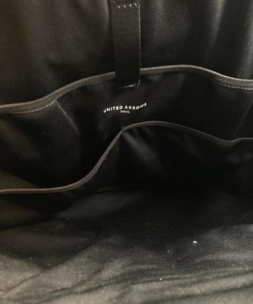 UNITED ARROWS（ユナイテッドアローズ）UNITED ARROWS (ユナイテッドアローズ) シンセティックレザーヘルメットバッグ ブラックの古着・服飾アイテム