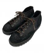 VIBERG BOOTヴァイバーグブーツ）の古着「シャークソールスウェードシューズ」｜ブラック