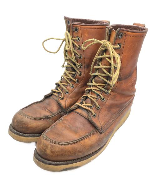 RED WING（レッドウィング）RED WING (レッドウィング) 10ホールモックトゥブーツ ブラウン サイズ:9 1/2の古着・服飾アイテム