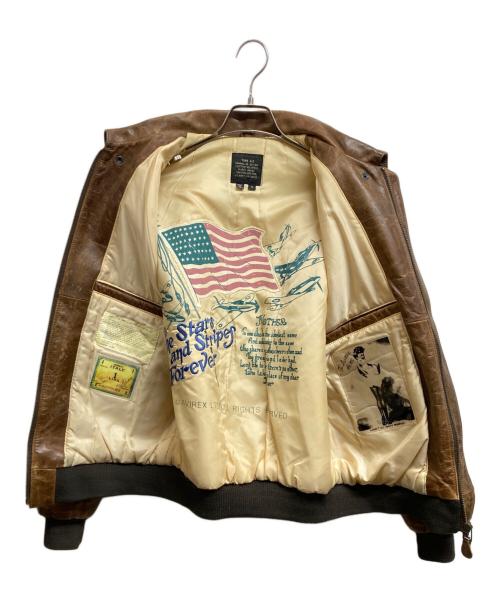 AVIREX（アヴィレックス）AVIREX (アヴィレックス) A-2フライトジャケット ブラウン サイズ:Sの古着・服飾アイテム