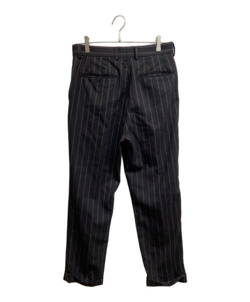 WACKO MARIA（ワコマリア）WACKO MARIA (ワコマリア) DORMEUIL / STRIPED PLEATED TROUSER ブラック サイズ:Sの古着・服飾アイテム