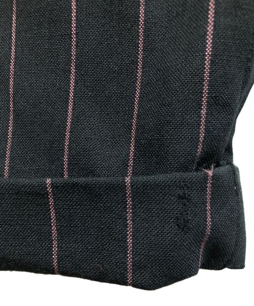 WACKO MARIA（ワコマリア）WACKO MARIA (ワコマリア) DORMEUIL / STRIPED PLEATED TROUSER ブラック サイズ:Sの古着・服飾アイテム
