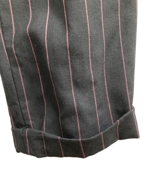 WACKO MARIA（ワコマリア）WACKO MARIA (ワコマリア) DORMEUIL / STRIPED PLEATED TROUSER ブラック サイズ:Sの古着・服飾アイテム