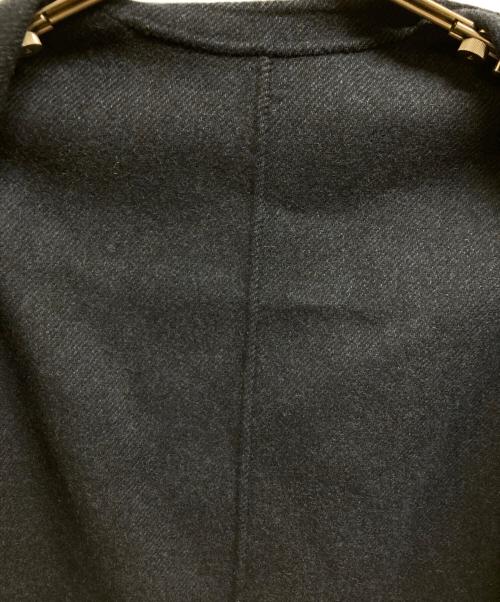 23区（ニジュウサンク）23区 (ニジュウサンク) ウールリバーツイル ノーカラーコート ネイビー サイズ:38の古着・服飾アイテム