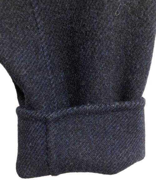 23区（ニジュウサンク）23区 (ニジュウサンク) ウールリバーツイル ノーカラーコート ネイビー サイズ:38の古着・服飾アイテム