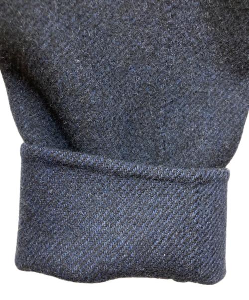 23区（ニジュウサンク）23区 (ニジュウサンク) ウールリバーツイル ノーカラーコート ネイビー サイズ:38の古着・服飾アイテム