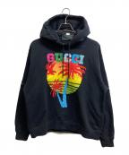 GUCCIグッチ）の古着「サンセットプリントプルオーバーパーカー」｜ブラック