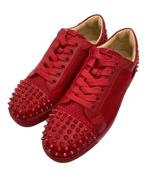 Christian Louboutin（クリスチャン・ルブタン）Christian Louboutin (クリスチャン・ルブタン) Seavaste 2 スタッズローカットスニーカー レッド サイズ:41の古着・服飾アイテム