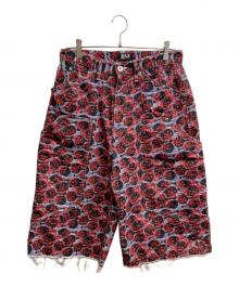 Fake As Flowers（フェイク アス フラワーズ）の古着「ペインターショーツ」｜パープル