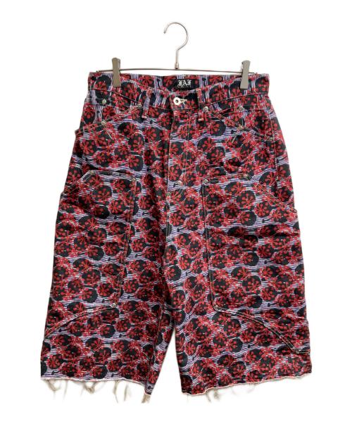 Fake As Flowers（フェイク アス フラワーズ）Fake As Flowers (フェイク アス フラワーズ) ペインターショーツ パープル サイズ:2の古着・服飾アイテム