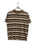 Fake As Flowers（フェイク アス フラワーズ）の古着「Cracked Stripe Tee」｜ブラウン