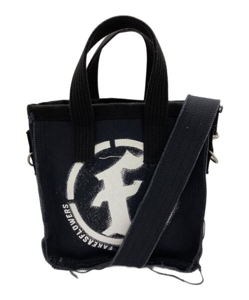 Fake As Flowers（フェイク アス フラワーズ）Fake As Flowers (フェイク アス フラワーズ) THE BLACK EYE PATCH (ブラックアイパッチ) キャンバストートバッグ ブラックの古着・服飾アイテム