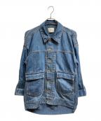 Ameriアメリ）の古着「ニットドッキングデニムジャケット」｜インディゴ