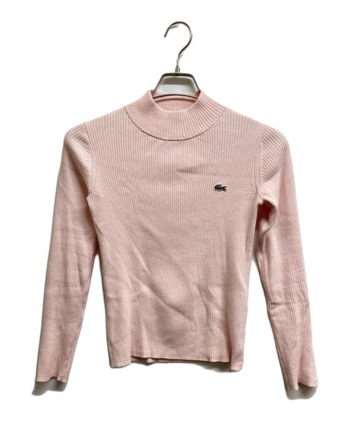 LACOSTE（ラコステ）LACOSTE (ラコステ) Snidel (スナイデル) ハイネックリブニットプルオーバー ピンク サイズ:36の古着・服飾アイテム