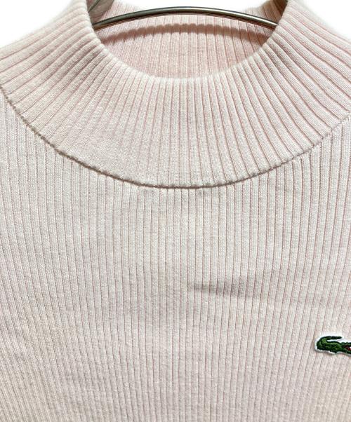 LACOSTE（ラコステ）LACOSTE (ラコステ) Snidel (スナイデル) ハイネックリブニットプルオーバー ピンク サイズ:36の古着・服飾アイテム