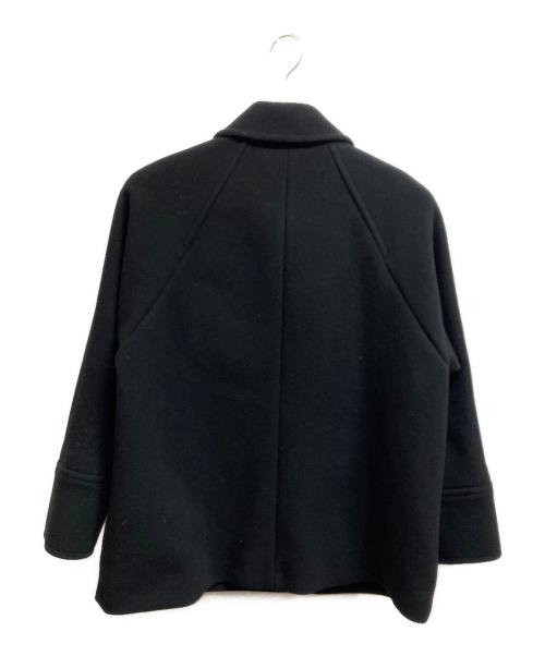 Spick and Span（スピック＆スパン）Spick and Span (スピックアンドスパン) W/Nyモッサステンカラーショートコート ブラック サイズ:34の古着・服飾アイテム