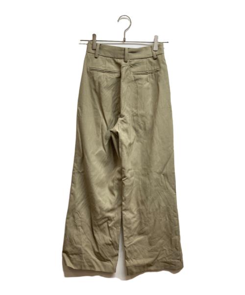 anuans（アニュアンス）anuans (アニュアンス) ウールギャバジンタックストレートパンツ ベージュ サイズ:Sの古着・服飾アイテム