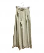 anuansアニュアンス）の古着「ツータックワイドパンツ」｜ベージュ