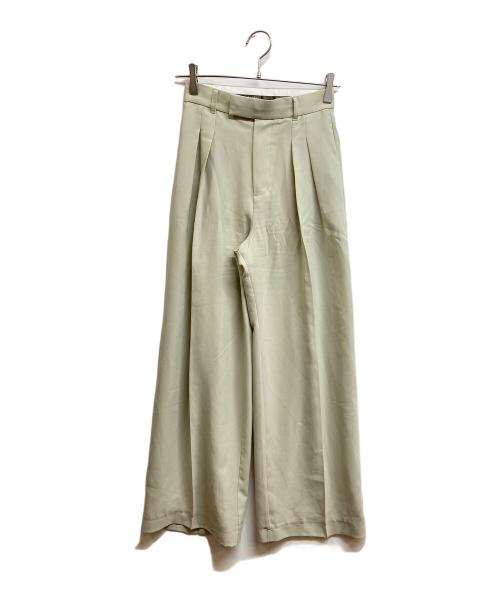 anuans（アニュアンス）anuans (アニュアンス) ツータックワイドパンツ ベージュ サイズ:Sの古着・服飾アイテム