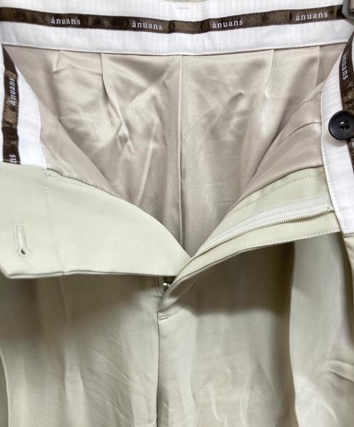 anuans（アニュアンス）anuans (アニュアンス) ツータックワイドパンツ ベージュ サイズ:Sの古着・服飾アイテム
