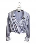 anuansアニュアンス）の古着「キャミレイヤードカシュクールブラウス」｜パープル