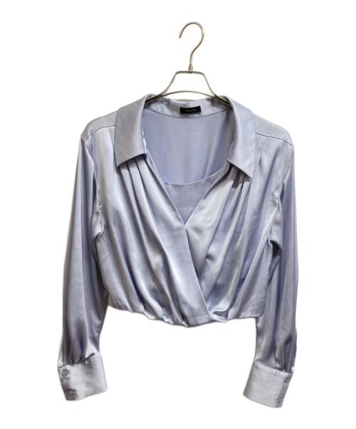 anuans（アニュアンス）anuans (アニュアンス) キャミレイヤードカシュクールブラウス パープル サイズ:Sの古着・服飾アイテム