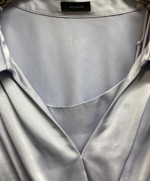 anuans（アニュアンス）anuans (アニュアンス) キャミレイヤードカシュクールブラウス パープル サイズ:Sの古着・服飾アイテム