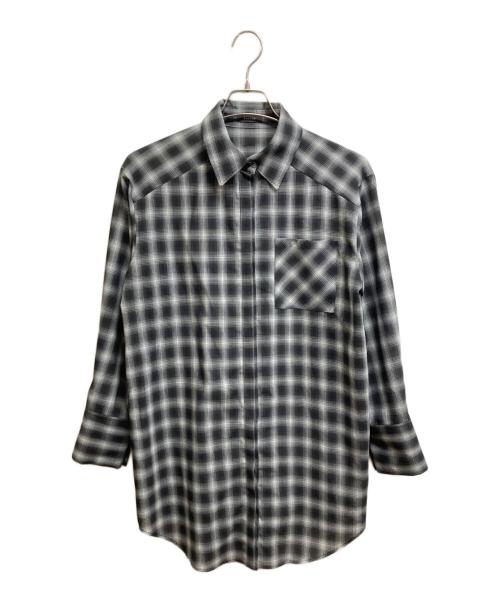 anuans（アニュアンス）anuans (アニュアンス) マルチウェイオーバーシャツ グレー サイズ:FREEの古着・服飾アイテム