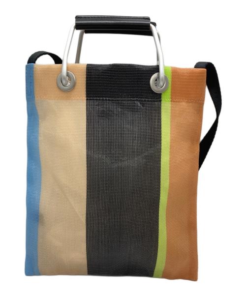 MARNI（マルニ）MARNI (マルニ) ストライプミニショルダーバッグ ベージュ×ブラックの古着・服飾アイテム