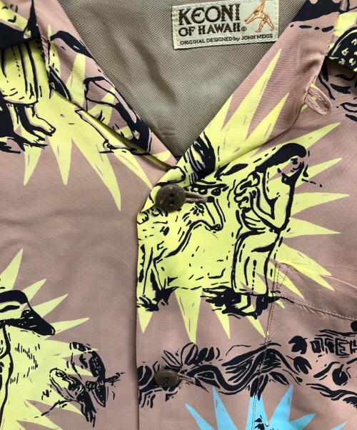 KEONI OF HAWAII（ケオニオブハワイ）keoni of hawaii (ケオニオブハワイ) GAUGUIN WOODCUT III ブラウン サイズ:Ｓの古着・服飾アイテム