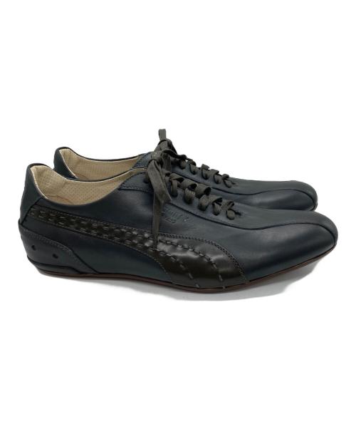 PUMA（プーマ）PUMA (プーマ) the black label ローカットスニーカー ネイビー サイズ:UK8の古着・服飾アイテム