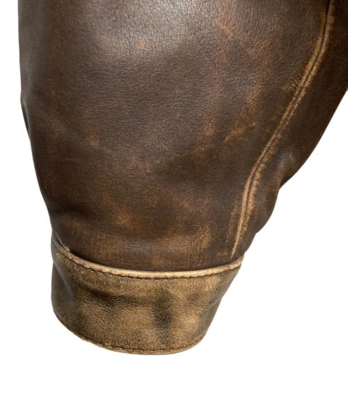 HARLEY-DAVIDSON（ハーレーダビッドソン）HARLEY-DAVIDSON (ハーレーダビッドソン) レザージャケット ブラウン サイズ:38の古着・服飾アイテム