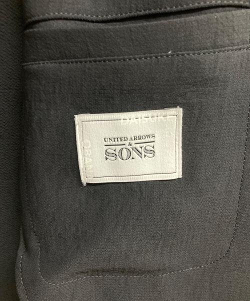 UNITED ARROWS & SONS（ユナイテッドアローズ アンド サンズ）UNITED ARROWS & SONS (ユナイテッドアローズ アンド サンズ) OBANA PE BUTTONLES JACKET ブラック サイズ:Mの古着・服飾アイテム